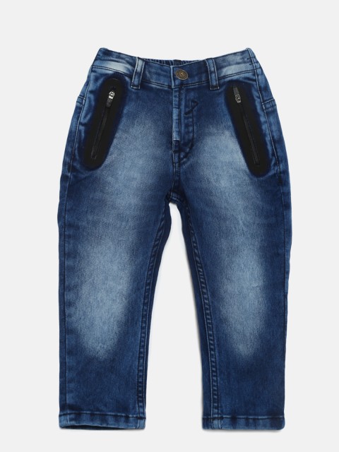 

Palm Tree Boys Navy Blue Regular Fit Mid-Rise Clean Look Stretchable Jeans