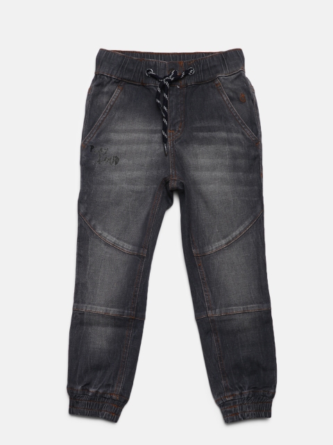 

Gini and Jony Boys Grey Mid-Rise Clean Look Stretchable Joggers