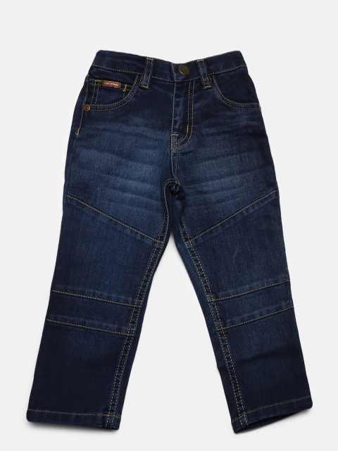 

Gini and Jony Boys Navy Blue Regular Fit Mid-Rise Clean Look Stretchable Jeans