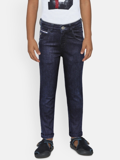 

Palm Tree Boys Navy Blue Regular Fit Mid-Rise Clean Look Stretchable Jeans