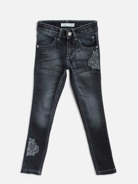 

Palm Tree Girls Navy Blue Slim Fit Mid-Rise Clean Look Stretchable Jeans