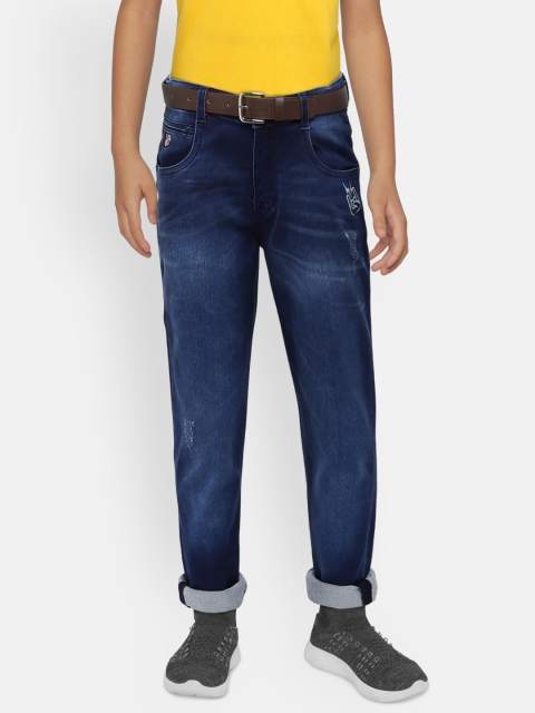 

Gini and Jony Boys Blue Regular Fit Mid-Rise Low Distress Stretchable Jeans