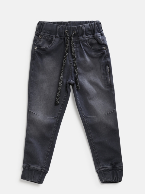 

Palm Tree Boys Grey Solid Denim Joggers