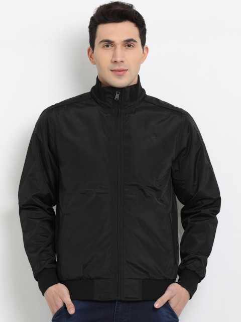 

t-base Men Black Solid Windcheater Tailored Jacket