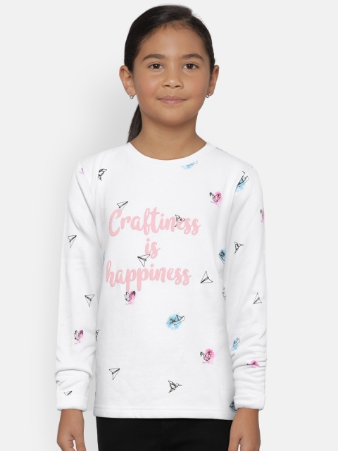 

Palm Tree Girls White Printed Pullover