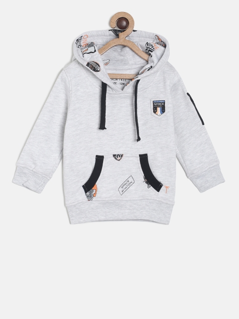 

Palm Tree Boys Grey Printed Hooded Sweatshirt