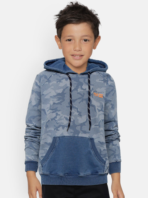 

Palm Tree Boys Blue Camouflage Print Hooded Sweatshirt