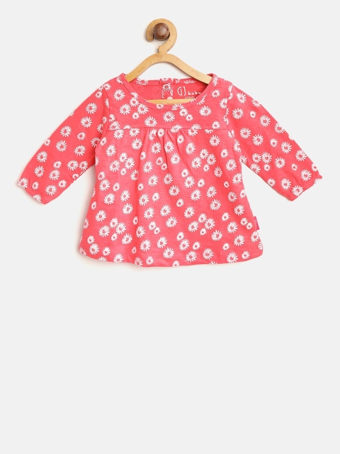 

Gini and Jony Girls Pink & White Printed A-Line Dress