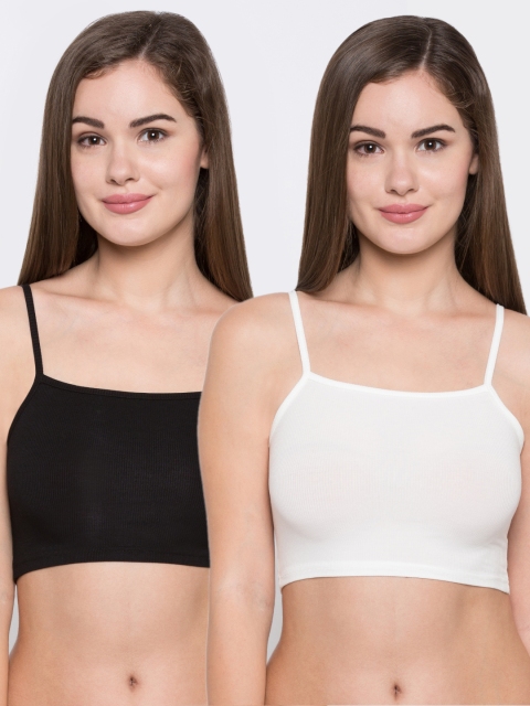 

Candyskin Pack of 2 Camisoles CS-D001BKWH, Black