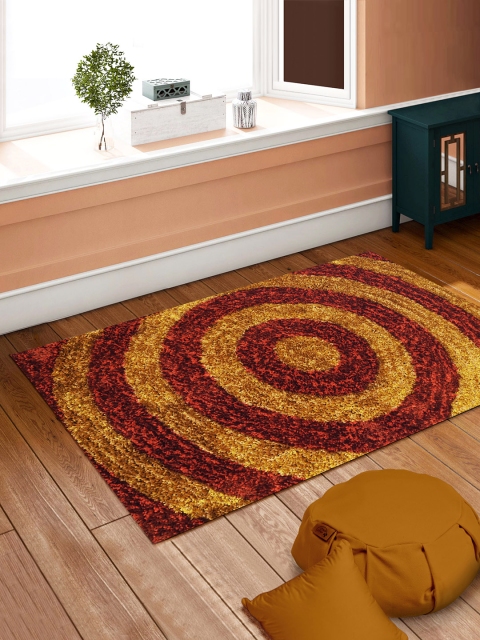 

Story@home Brown & Yellow Geometric Carpet