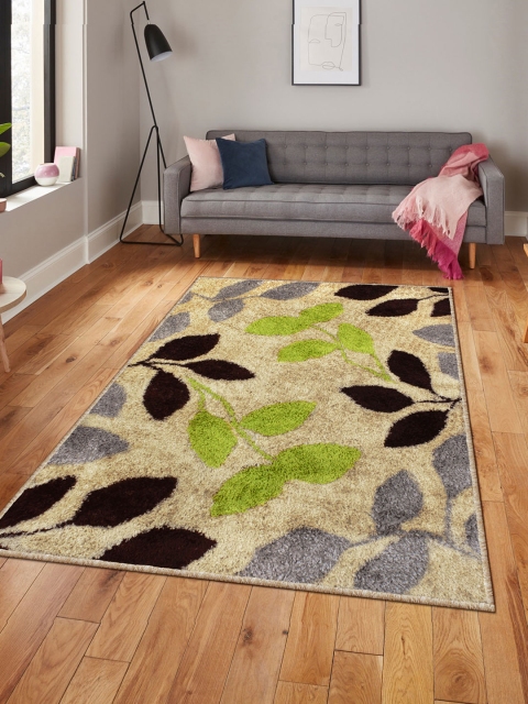 

Story@home Brown & Greeb Geometric Carpet