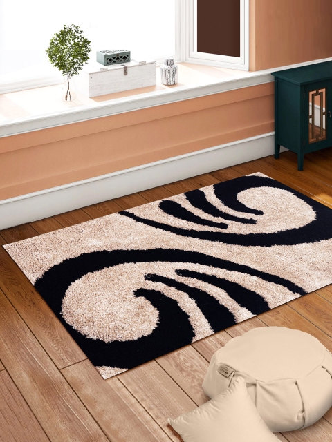 

Story@home Beige & Brown Geometric Carpet