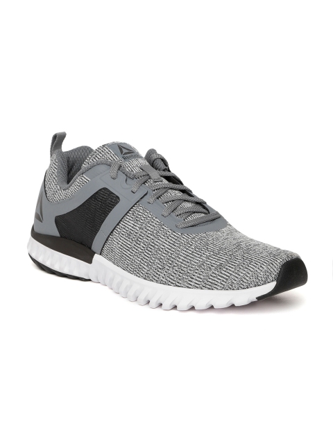 

Reebok Men White & Grey Jaquard Running Shoes