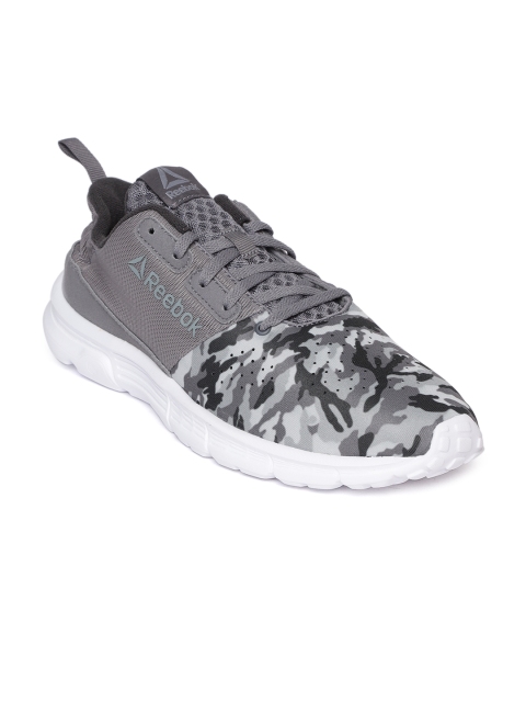 

Reebok Men Grey & Black Printed Aim MT Running Shoes