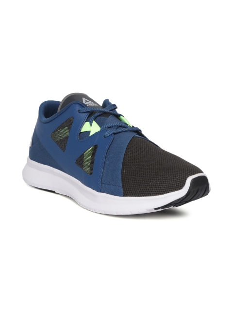 

Reebok Men Olive Green & Blue Colourblocked Inspire Running Shoes