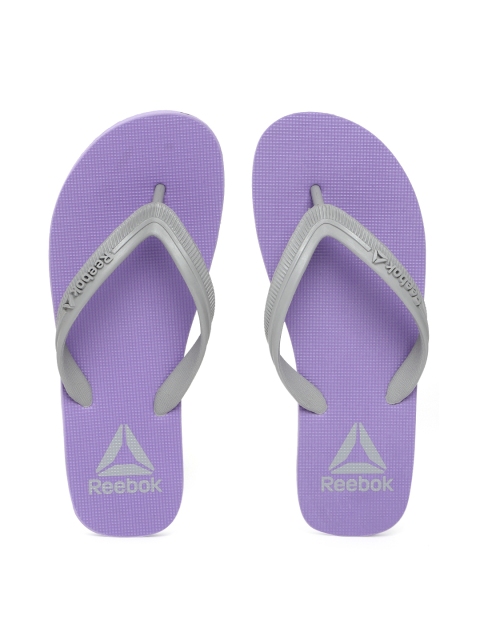 

Reebok Women Grey & Purple Solid Avenger Thong Flip-Flops