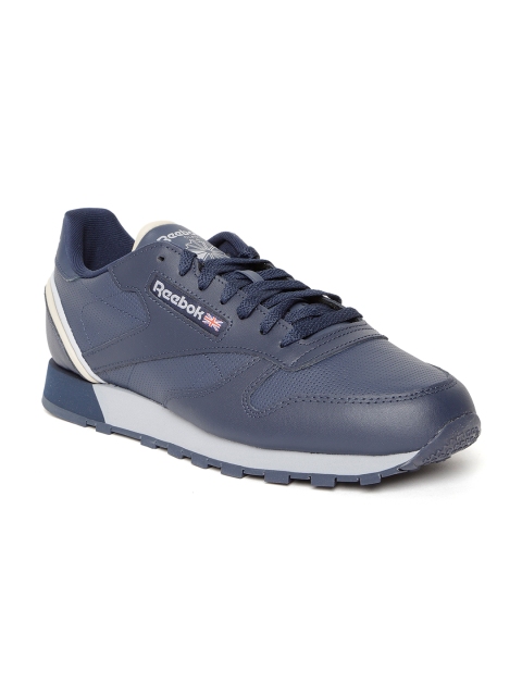 

Reebok Classic Men Navy CL Leather MU Perforated Sneakers, Navy blue