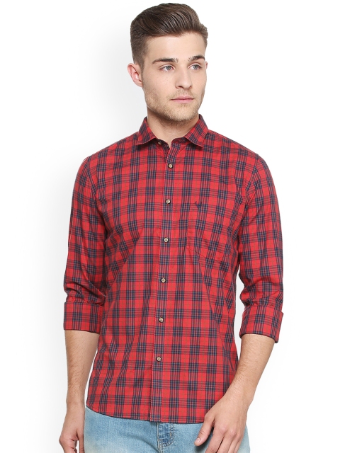 

Allen Solly Men Red Checked Slim Fit Casual Shirt