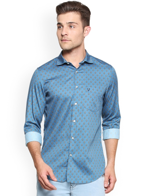 

Allen Solly Men Blue Printed Slim Fit Casual Shirt