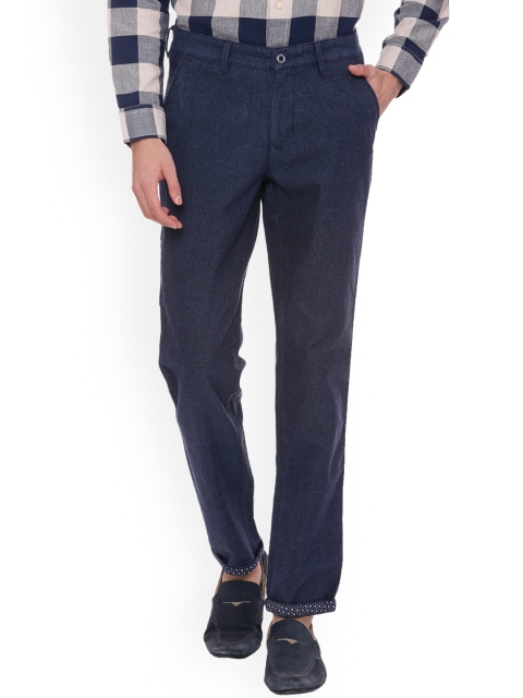 

Allen Solly Men Blue Solid Slim Fit Chinos