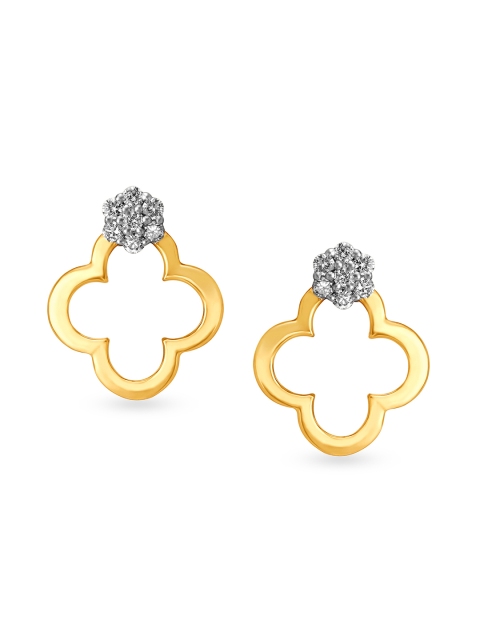 

Mia by Tanishq 14-Karat Gold Diamond Stud Earrings, Yellow