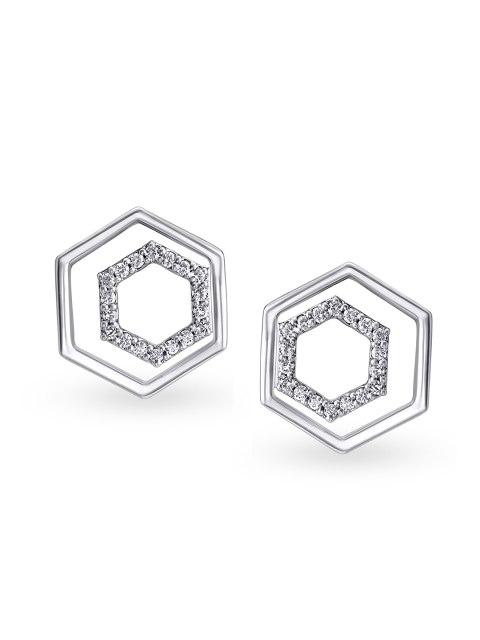 

Mia by Tanishq 14-Karat White Gold Diamond Stud Earrings