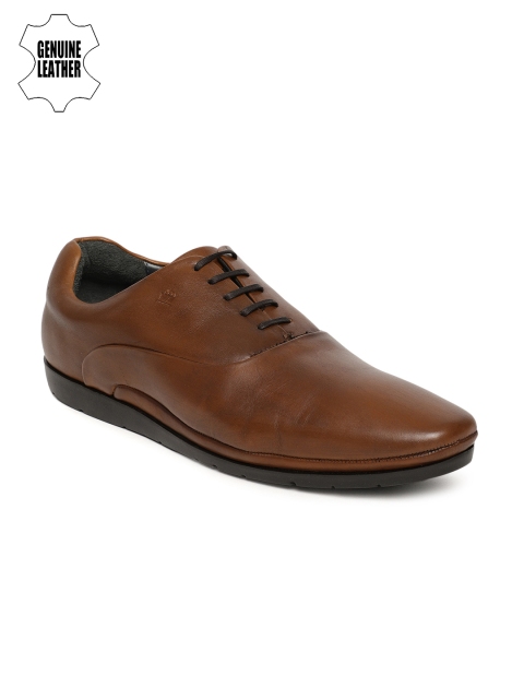 

Louis Philippe Men Tan Brown Genuine Leather Formal Oxfords