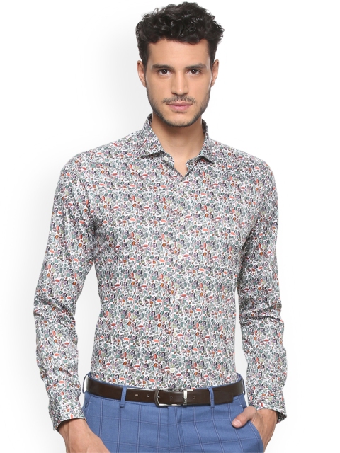 

SIMON CARTER LONDON Men Multicoloured Slim Fit Printed Semiformal Shirt, Multi