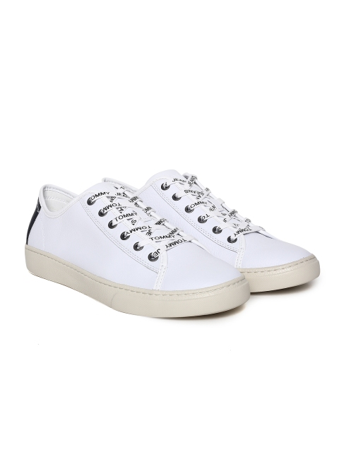 

Tommy Hilfiger Men White Leather Sneakers
