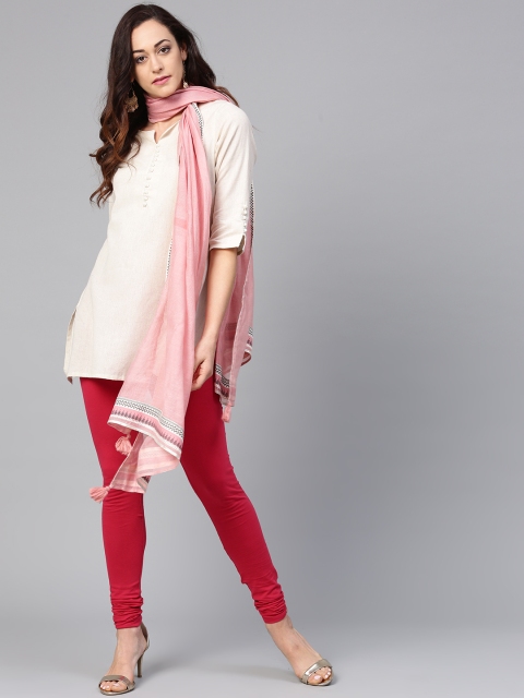 

W Pink Solid Dupatta