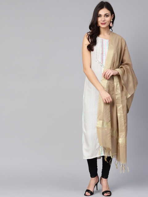 

W Beige Solid Dupatta
