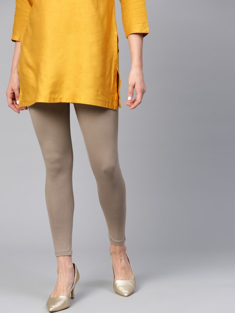 

W Women Taupe Solid Leggings