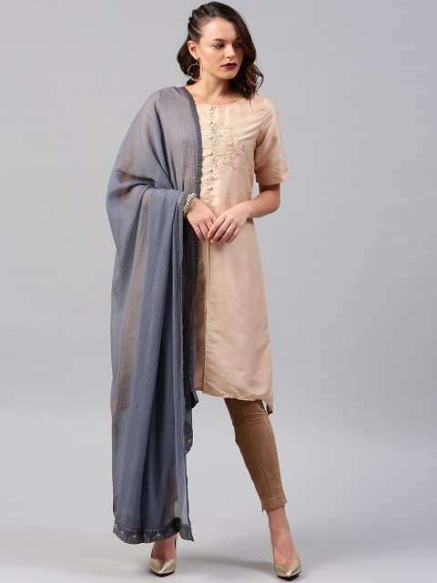

W Grey Solid Dupatta