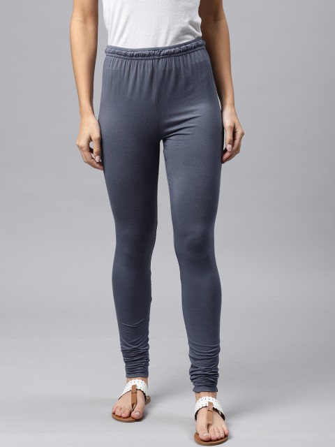 

W Women Grey Solid Churidar