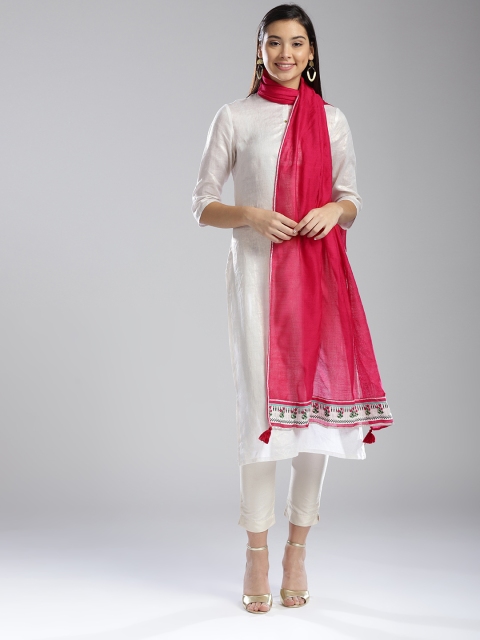 

W Magenta Solid Dupatta