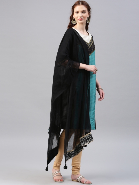 

W Black Solid Dupatta