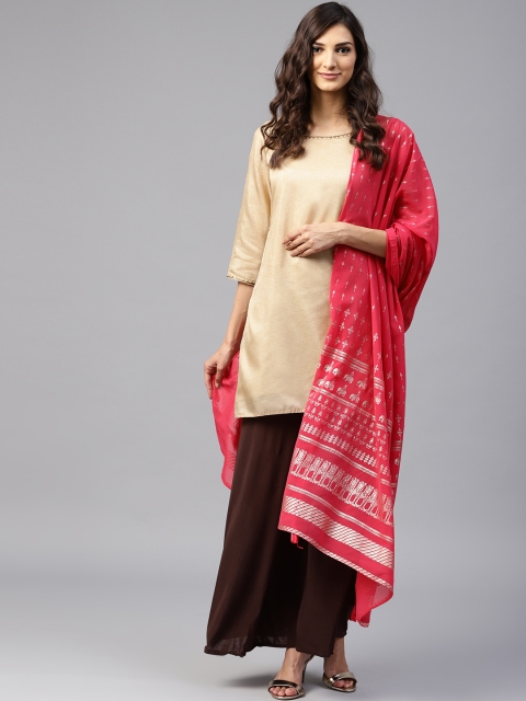 

W Pink Printed Dupatta