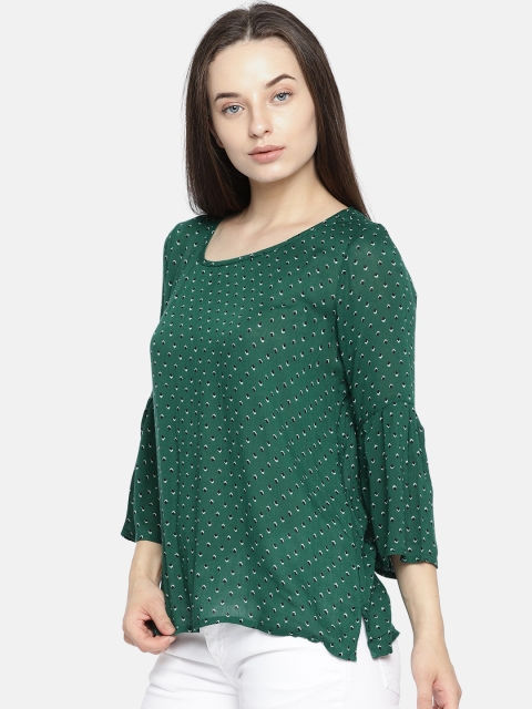 

Fame Forever by Lifestyle Women Green Printed Top