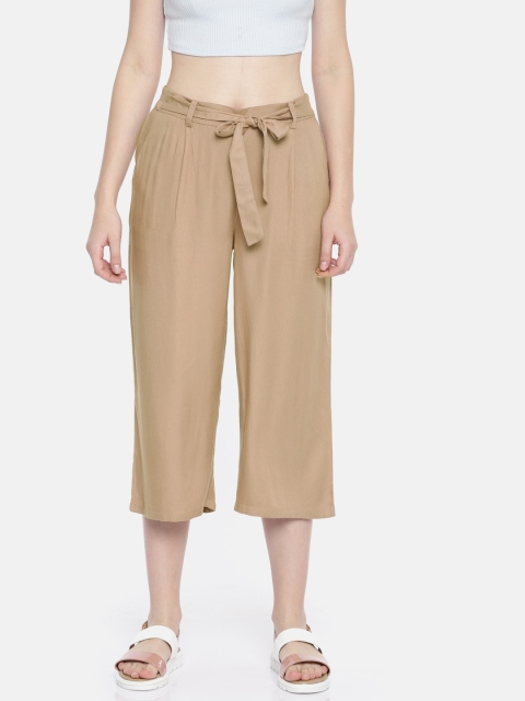 

Fame Forever by Lifestyle Women Beige Slim Fit Solid Culottes