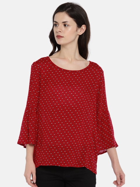 

Fame Forever by Lifestyle Women Red Printed Top
