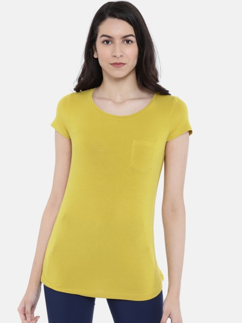 

Fame Forever by Lifestyle Women Mustard Yellow Solid Top