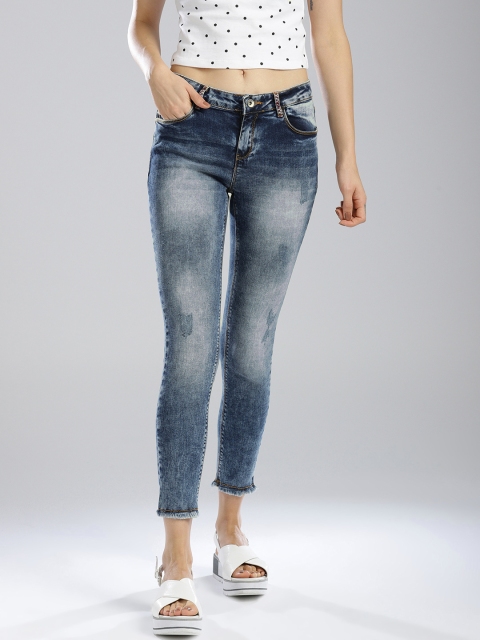 

Bossini Women Blue Slim Fit Mid-Rise Clean Look Stretchable Cropped Jeans