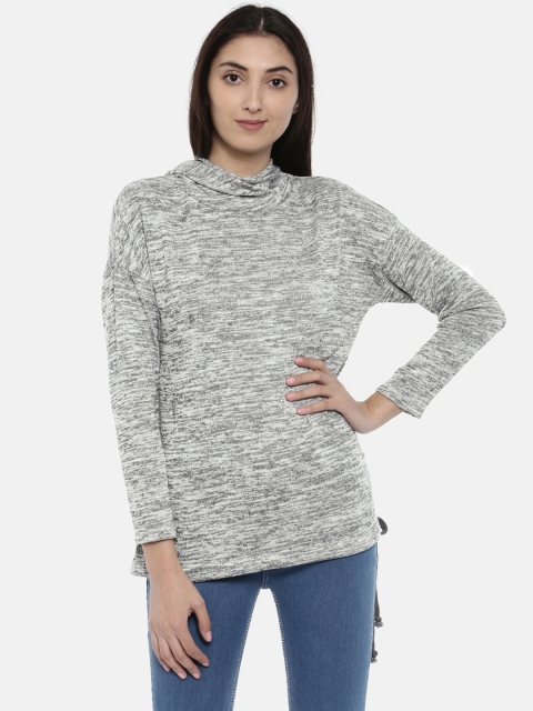 

Fame Forever by Lifestyle Women Grey Solid Hooded Top