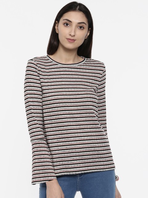 

Fame Forever by Lifestyle Women Pink & Black Striped Top