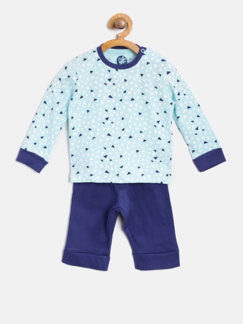 

YK Infant Boys Green & Blue Printed Night Suit 118YKKSLD490131