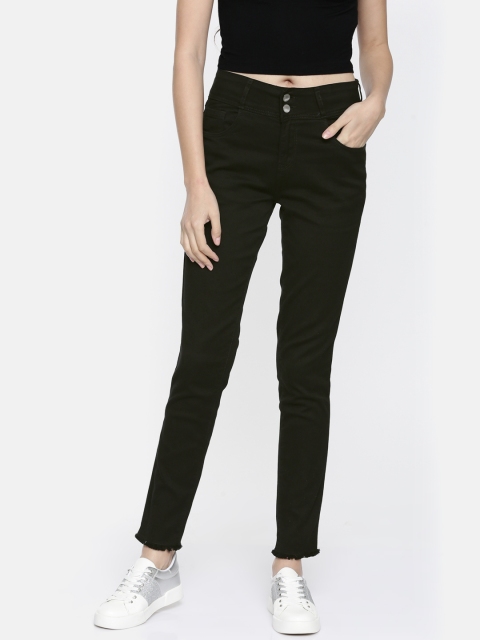 

Kraus Jeans Women K4014 Black Mid-Rise Clean Look Stretchable Jeans