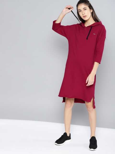

NUSH Women Magenta Solid Sweater Dress