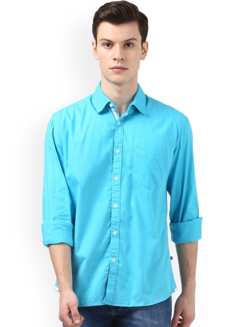 

Parx Men Blue Slim Fit Solid Casual Shirt