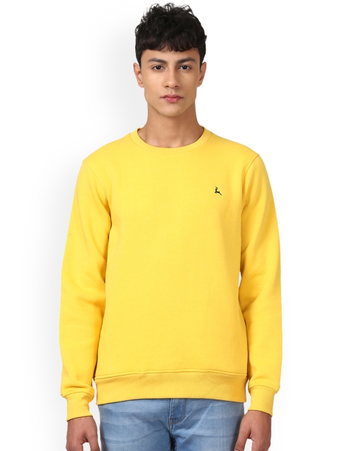 

Parx Men Yellow Solid Sweatshirt