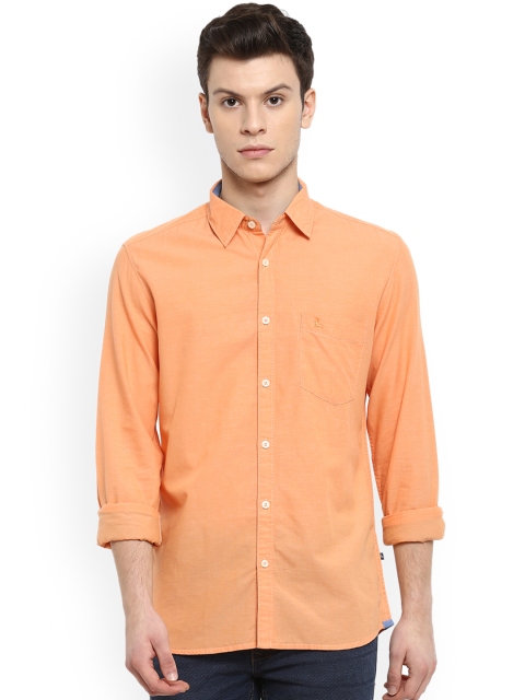 

Parx Men Orange Slim Fit Solid Casual Shirt